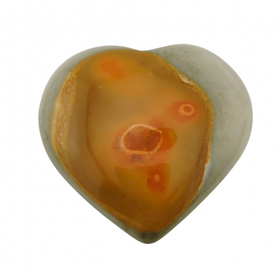Polychrome jasper heart