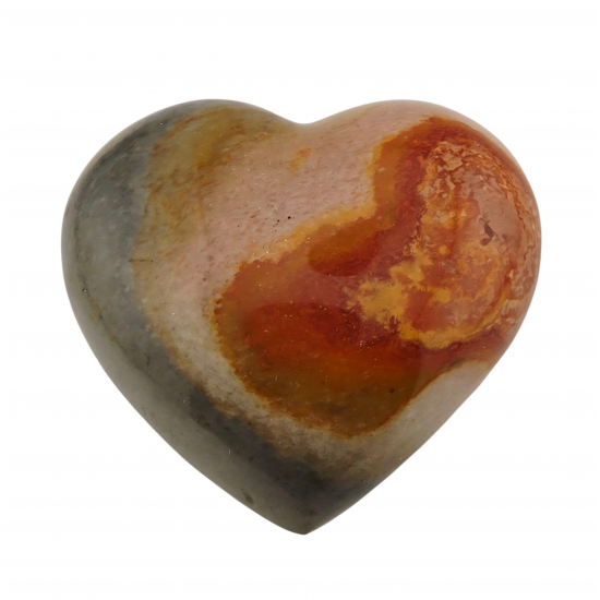 Polychrome jasper heart