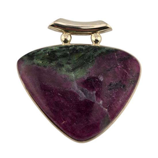pendant zoisite and ruby silver pendant zoisite and ruby silver
