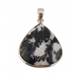 pendant zebra marble silver