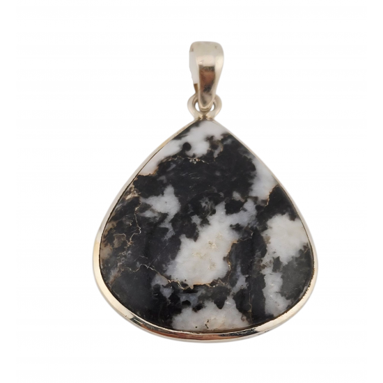 pendant zebra marble silver