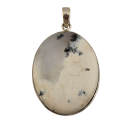 pendentif agate dendrite argent