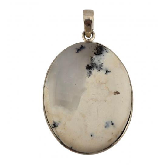 pendant dendrite agate silver