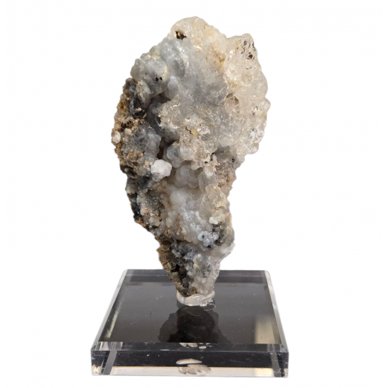 Hyalite opal on chalcedony