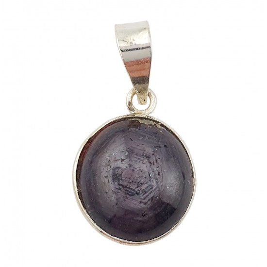 Sterling Silver star ruby pendant
