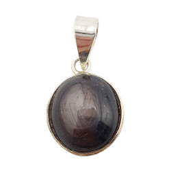 pendentif Rubis etoile argent