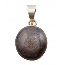 pendentif Rubis etoile argent