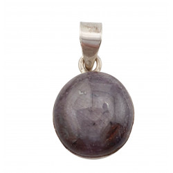 pendentif Rubis etoile argent