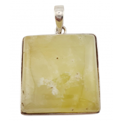 pendant Yellow chrysoprase silver
