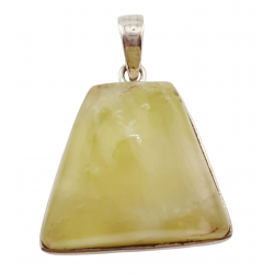 pendant Yellow chrysoprase silver