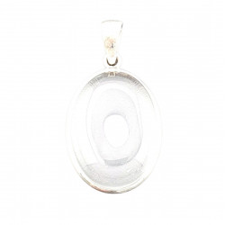 pendant quartz crystal silver