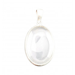 pendant quartz crystal silver