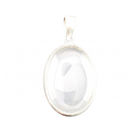 pendant quartz crystal silver