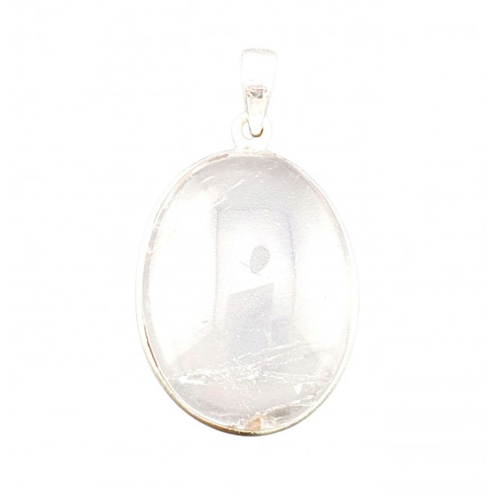 pendant quartz crystal silver