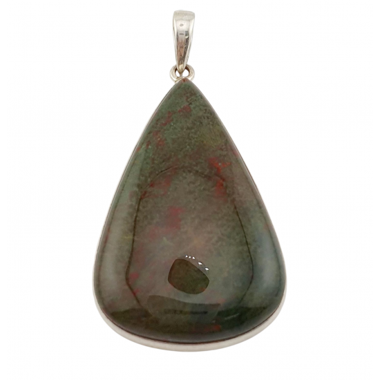 pendant bloodstone silver