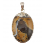 pendant yellow opal silver