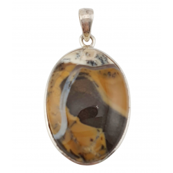 pendant yellow opal silver
