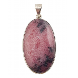 pendant rhodonite silver