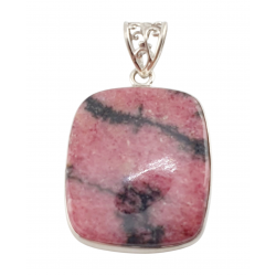 pendant rhodonite silver