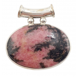 pendant rhodonite silver
