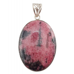 pendant rhodonite silver