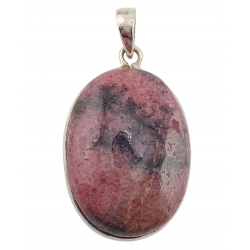 pendant rhodonite silver