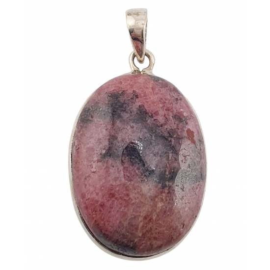 pendant rhodonite silver