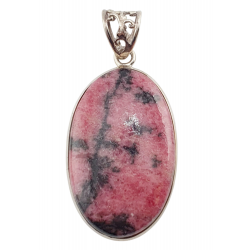 pendant rhodonite silver