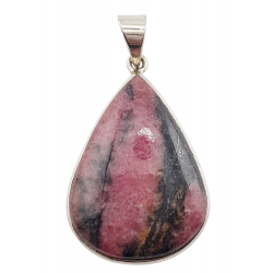 pendant rhodonite silver