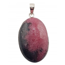 pendentif rhodonite argent