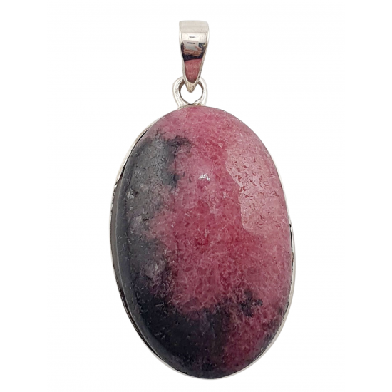 pendant rhodonite silver