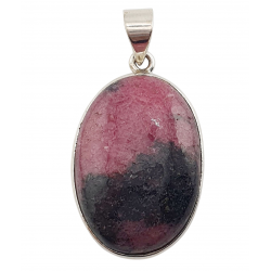 pendentif rhodonite argent