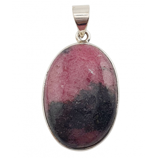 pendant rhodonite silver
