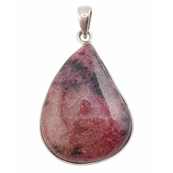 pendant rhodonite silver