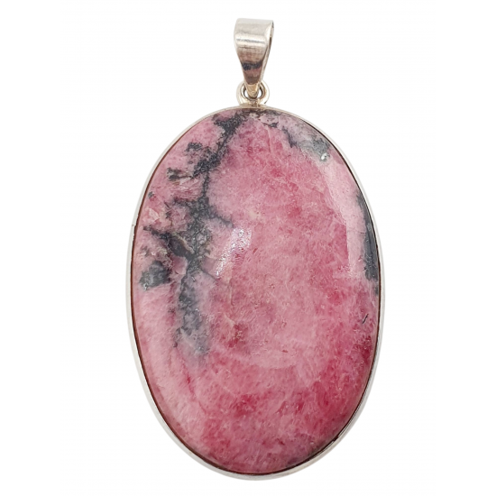 pendant rhodonite silver