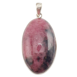 pendant rhodonite silver