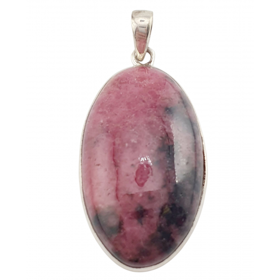 pendant rhodonite silver