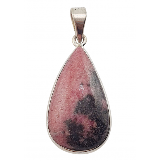 pendant rhodonite silver