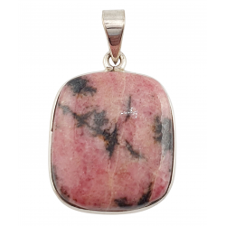 pendentif rhodonite argent