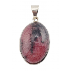 pendant rhodonite silver
