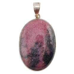 pendant rhodonite silver