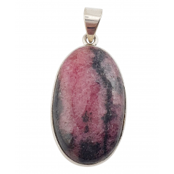 pendant rhodonite silver