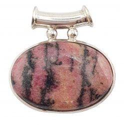 pendant rhodonite silver