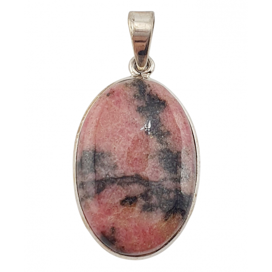 pendant rhodonite silver