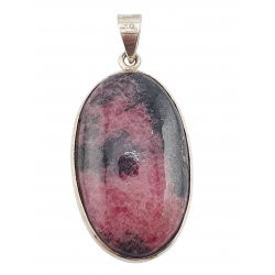 pendant rhodonite silver