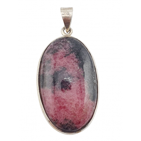 pendant rhodonite silver