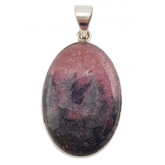 pendant rhodonite silver