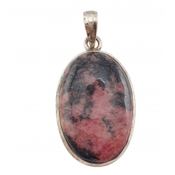 pendant rhodonite silver