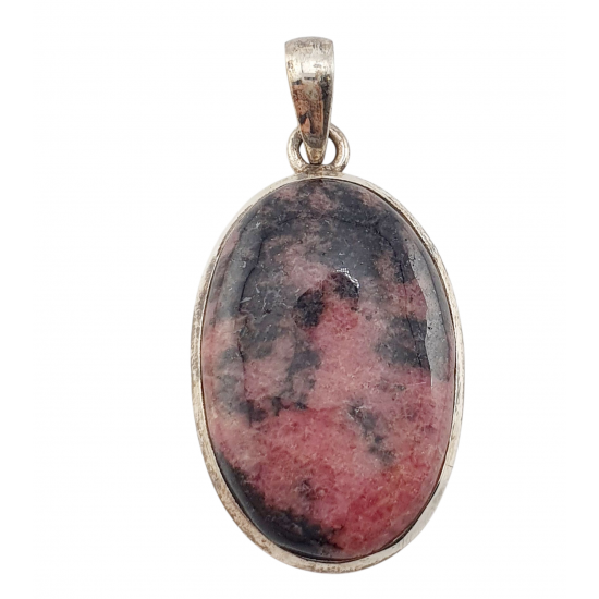 pendant rhodonite silver