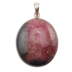 pendant rhodonite silver